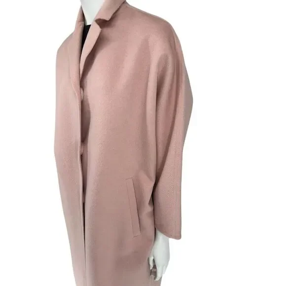 Prada Blush Pink Alpaca-Blend Cocoon Coat – Size IT 36